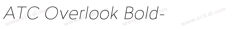 ATC Overlook Bold字体转换